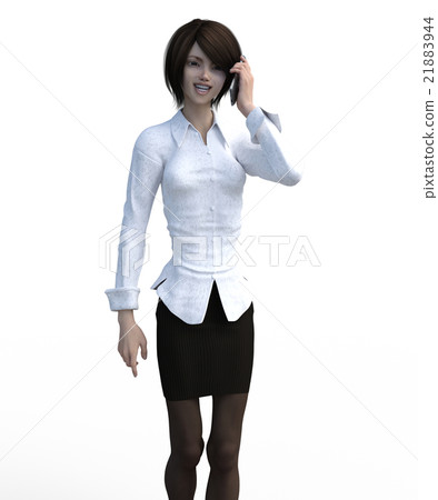Business woman using smartphone perming3DCG illustration material Business woman using smartphone perming3DCG illustration material 21883944