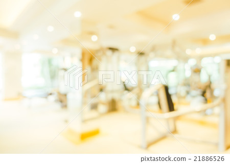 Abstract blur fitness and gym room interior 21886526