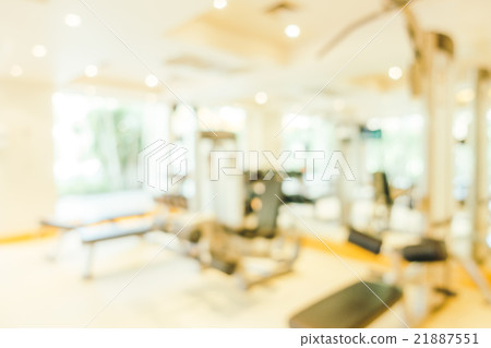 Abstract blur fitness and gym room interior Abstract blur fitness and gym room interior 21887551