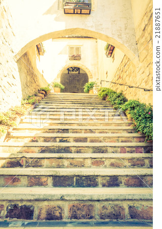 Old concrete stair Old concrete stair 21887651