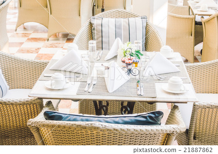 Empty table and chair Empty table and chair 21887862