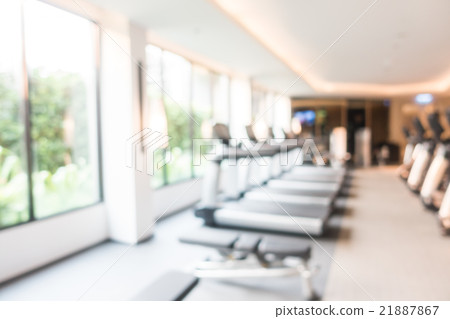 Abstract blur fitness and gym room interior Abstract blur fitness and gym room interior 21887867