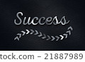 Success Word with arrow sign Black Background 21887989