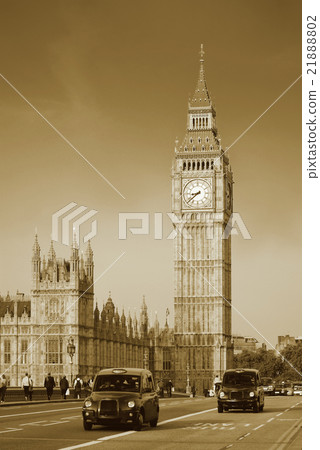 Taxi and Big Ben 21888802