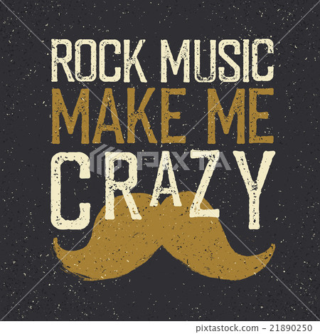 Vintage Rock Music label mustache. Vintage Rock Music label mustache. 21890250