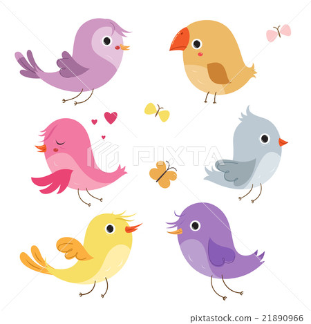 Cute birds in vector. Cute birds in vector. 21890966