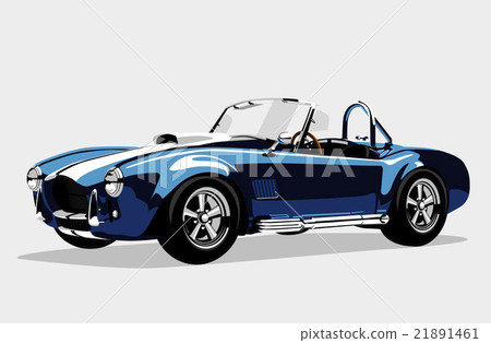 Classic sport blue car AC Shelby Cobra Roadster Classic sport blue car AC Shelby Cobra Roadster 21891461