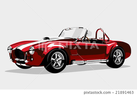 Classic sport red car AC Shelby Cobra Roadster 21891463