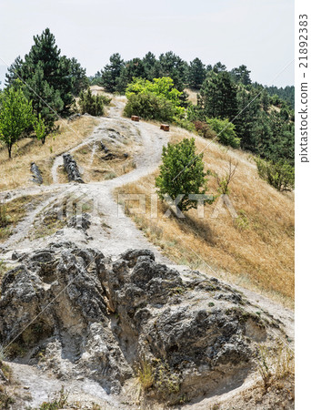 View from the Cachtice castle to the country, Slovakia 21892383