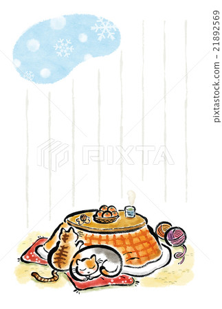 Postcard winter Japanese style kotatsuko 21892569