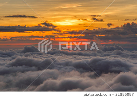 Sun and the mist at sunrise time Sun and the mist at sunrise time 21896097