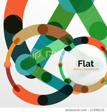 Colorful connected lines on white - abstract 21896226