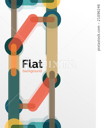 Colorful connected lines on white - abstract 21896246