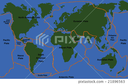Plate Tectonics World Map Faultlines Plate Tectonics World Map Faultlines 21896563