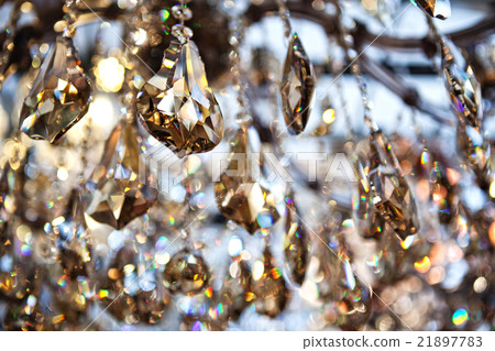 Golden crystal, abstract background.  21897783