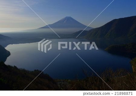 Fuji from Spring Morning from Lake Motosu Lake Nakano Creek 21898871