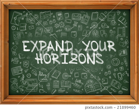 Expand Your Horizons - Hand Drawn on Green 21899460