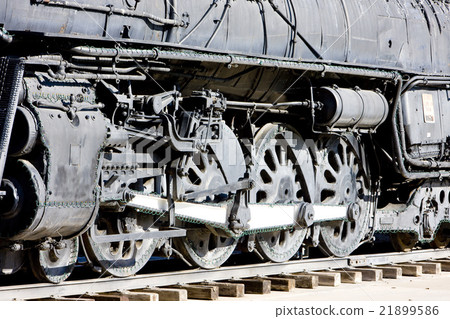 detail of steam locomotive, Kingman, Arizona, USA detail of steam locomotive, Kingman, Arizona, USA 21899586