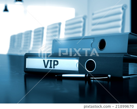 VIP on Ring Binder. Toned Image. 21899670