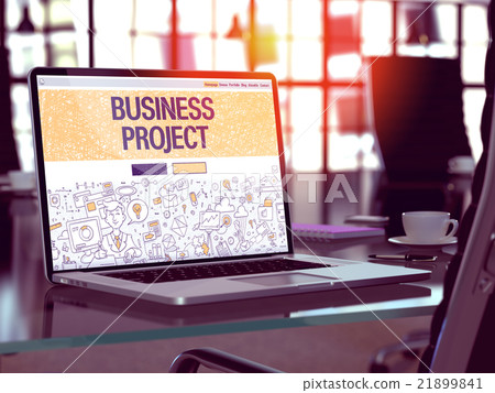 Laptop Screen with Business Project Concept. Laptop Screen with Business Project Concept. 21899841