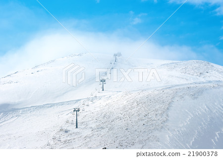 beautiful winter landscape of Dombaj mountains 21900378