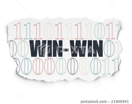 Business concept: Win-Win on Torn Paper background 21900941