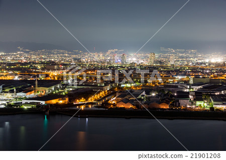 Night view of Nishiyodogawa, Amagasaki Night view of Nishiyodogawa, Amagasaki 21901208