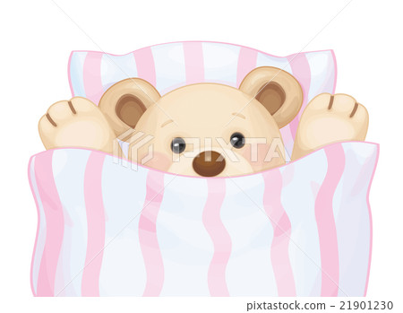 Vector sleeping  bear in bed. 21901230