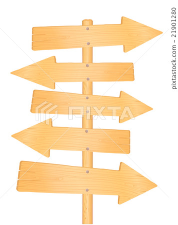 Wooden direction road signs 21901280