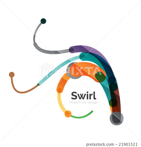 Vector swirl circle logo - Stock Illustration [21901521] - PIXTA