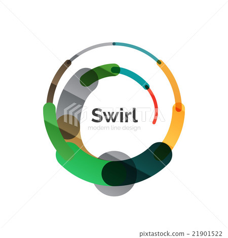 Vector swirl circle logo 21901522