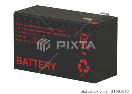 Sealed UPS batteries; 3D rendering 21901683
