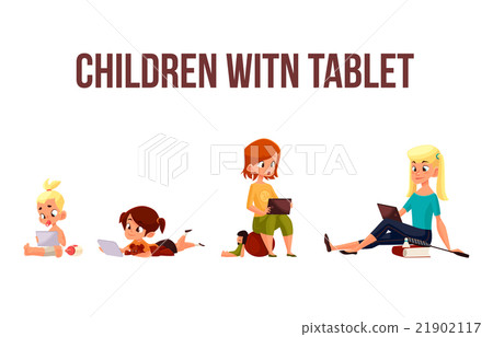Children play in the smartphone or tablet Children play in the smartphone or tablet 21902117