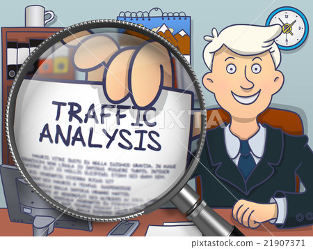 Traffic Analysis through Lens. Doodle Concept. Traffic Analysis through Lens. Doodle Concept. 21907371