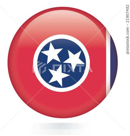 Tennessee State Flag glossy button 21907482