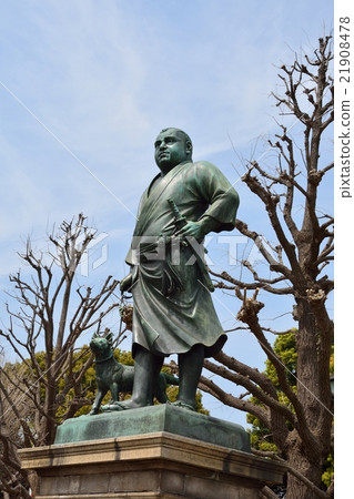 上野的Takamori Saigo雕像 上野的Takamori Saigo雕像 21908478