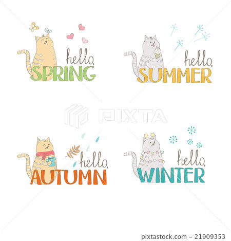 Hello season lettering  21909353
