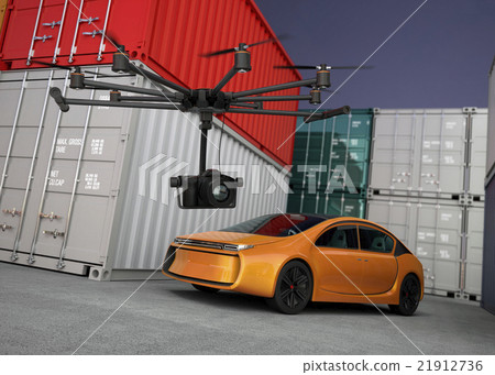 Site image shooting movies with drone 21912736