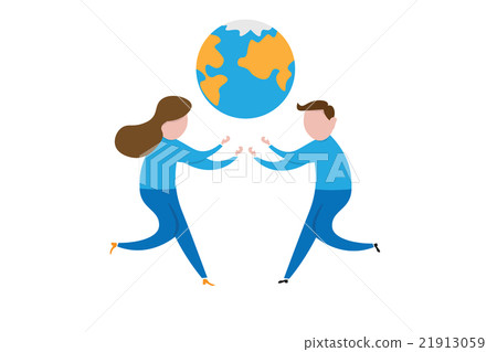 People man and woman holding earth People man and woman holding earth 21913059