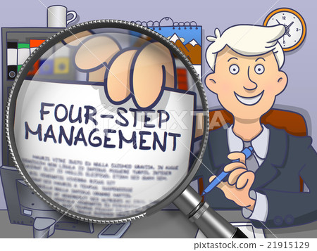 Four-Step Management through Lens. Doodle Style. 21915129