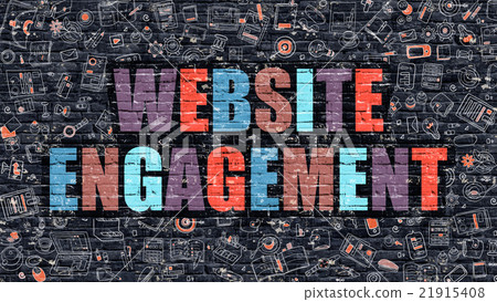 Website Engagement Concept with Doodle Design Website Engagement Concept with Doodle Design 21915408