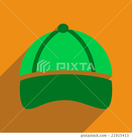 Flat icon with long shadow sports cap Flat icon with long shadow sports cap 21915413