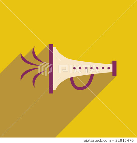 Flat web icon with long shadow megaphone carnaval Flat web icon with long shadow megaphone carnaval 21915476