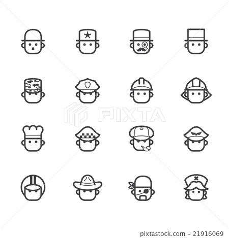 ocupation black vector icon set 1 on white bg 21916069