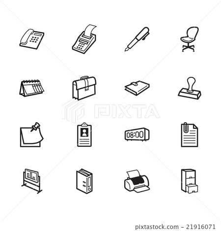 office element vector black icon set on white bg 21916071