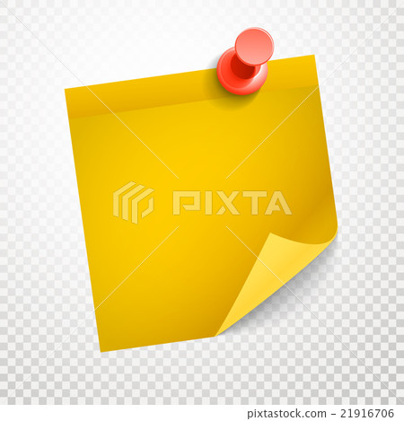 Blank yellow sticker with bending corner Blank yellow sticker with bending corner 21916706