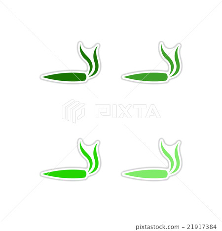 Set of paper stickers on white background Set of paper stickers on white background 21917384