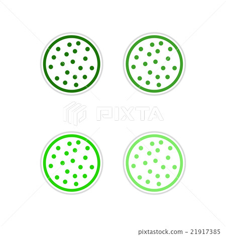 Set of paper stickers on white background Set of paper stickers on white background 21917385