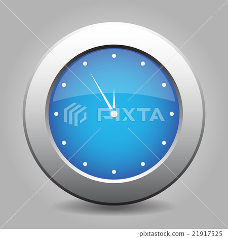 blue metal button with last minute clock blue metal button with last minute clock 21917525