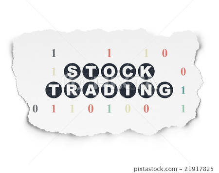 Business concept: Stock Trading on Torn Paper Business concept: Stock Trading on Torn Paper 21917825